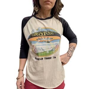 Vintage Boston 1979 World Tour Baseball Tee